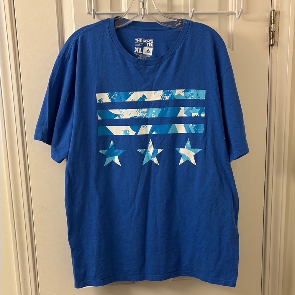 100% Cotton Adidas Blue Go-To Tee XL